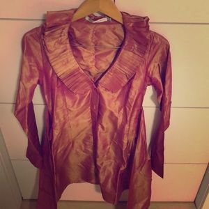 Silvia Tcherassi Tornasol pink silk cocktail shirt